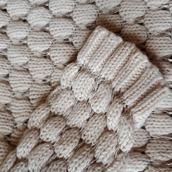 Peek Little peanut blush pink & silver sweater SZ S(3-6m) EUC - Picture 7 of 9